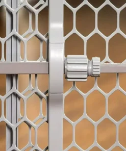 Adjustable Easy-Fit Plastic Pet Gate, 28-42″ Expandable – Ideal for Dogs and Cats