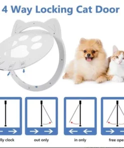 Magnetic Self-Closing Pet Screen Door for Cats and Small Dogs – Lockable and Easy to Install