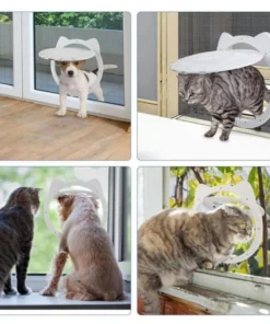 Magnetic Self-Closing Pet Screen Door for Cats and Small Dogs – Lockable and Easy to Install