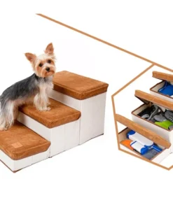 Multi-Purpose Dog Steps with Storage – Pet Stairs and Ramp for Small Dogs and Cats