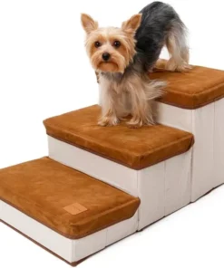 Multi-Purpose Dog Steps with Storage – Pet Stairs and Ramp for Small Dogs and Cats