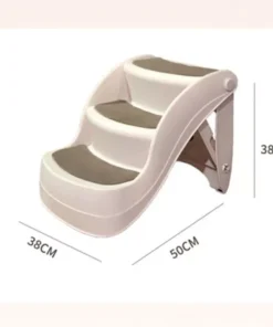 Compact Foldable Pet Stairs – 3-Step Non-Slip Safety Ramp for Dogs & Cats
