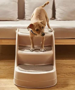 Compact Foldable Pet Stairs – 3-Step Non-Slip Safety Ramp for Dogs & Cats