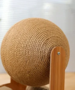 Deluxe Wooden Cat Scratcher with Sisal Ball