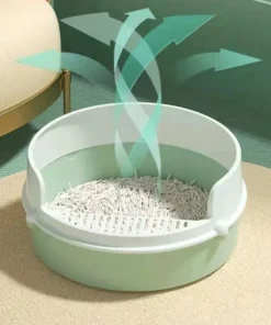 Spacious & Stylish Semi-Closed Cat Litter Box