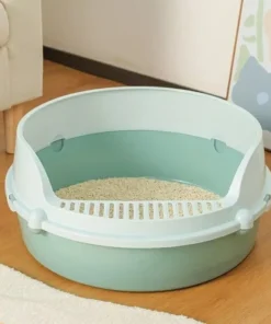 Spacious & Stylish Semi-Closed Cat Litter Box