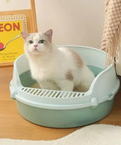 Spacious & Stylish Semi-Closed Cat Litter Box