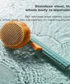 Pumpkin Cat & Dog Grooming Brush – Self-Cleaning, Tangle-Free Pet Hair Remover Comb