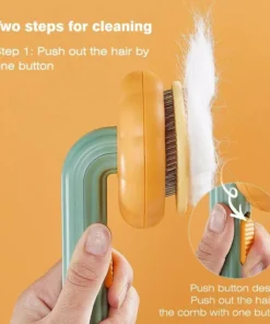 Pumpkin Cat & Dog Grooming Brush – Self-Cleaning, Tangle-Free Pet Hair Remover Comb