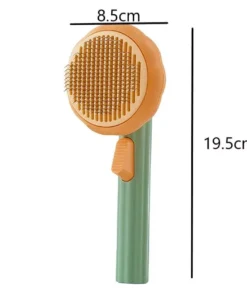 Pumpkin Cat & Dog Grooming Brush – Self-Cleaning, Tangle-Free Pet Hair Remover Comb