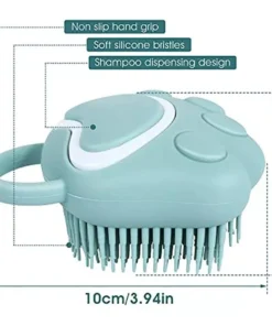 Multi-Purpose Silicone Pet Bath & Massage Brush for Dogs and Cats