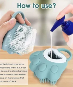 Multi-Purpose Silicone Pet Bath & Massage Brush for Dogs and Cats
