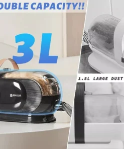 3L Dog Hair Vacuum with 7 Tools & Low Noise Design