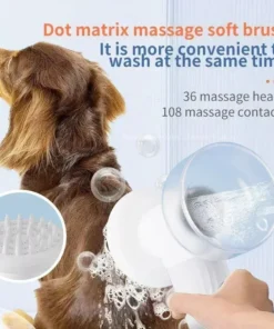 Effortless Pet Bubble Bath Brush: Soothing Massage & Automatic Foaming