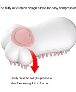 Delightful Pet Bath & Massage Brush with Soap Dispenser