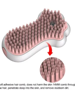 Delightful Pet Bath & Massage Brush with Soap Dispenser