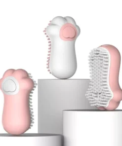 Delightful Pet Bath & Massage Brush with Soap Dispenser