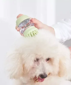 Soft Silicone Dog Bath Brush – 2-in-1 Grooming and Massage Comb for Pets
