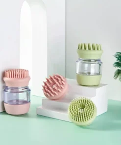 Soft Silicone Dog Bath Brush – 2-in-1 Grooming and Massage Comb for Pets