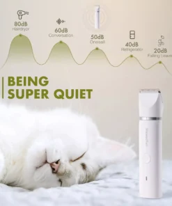 Mewoofun 4 in 1 Pet Electric Hair Trimmer with 4 Blades