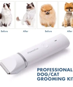 Mewoofun 4 in 1 Pet Electric Hair Trimmer with 4 Blades