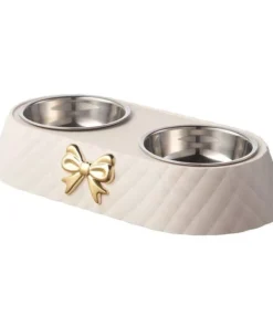 Chic Bow-Tie Dual Pet Bowl