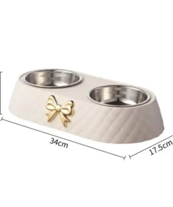 Chic Bow-Tie Dual Pet Bowl