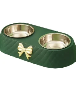 Chic Bow-Tie Dual Pet Bowl