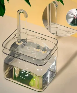 USB-Powered Transparent Pet Water Fountain with Auto Filter