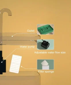 USB-Powered Transparent Pet Water Fountain with Auto Filter