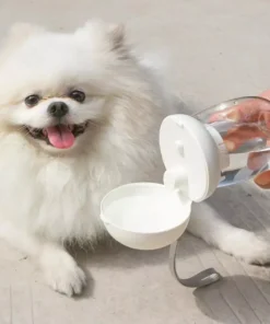 300ml Portable Pet Water Bottle & Travel Bowl for Dogs and Cats