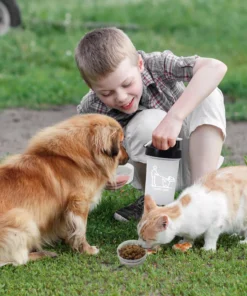 Portable 2-in-1 Dog Water Bottle & Bowl