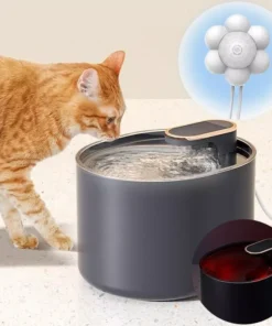 3L Smart Cat Water Fountain with Motion Sensor & LED Light