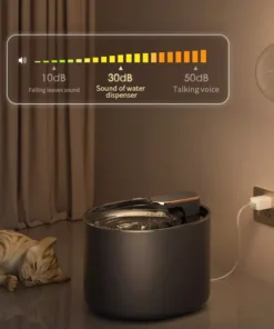3L Smart Cat Water Fountain with Motion Sensor & LED Light