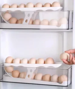 Modern ABS Egg Slider Organizer: Space-Saving Refrigerator Egg Dispenser