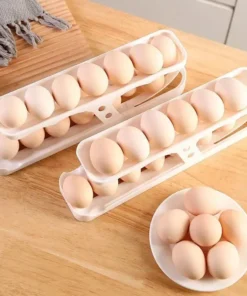 Modern ABS Egg Slider Organizer: Space-Saving Refrigerator Egg Dispenser
