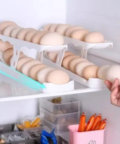 Modern ABS Egg Slider Organizer: Space-Saving Refrigerator Egg Dispenser