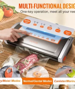 Multi-functional Automatic Vacuum Sealer Machine with Built-in Cutter for Food Preservation