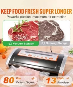 Multi-functional Automatic Vacuum Sealer Machine with Built-in Cutter for Food Preservation