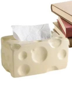 Cheese-Themed Ceramic Tissue Box – Cute and Practical Home Accessory