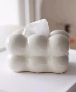 Elegant Porcelain Tissue Box – Modern Home Decor for Living Room and Bedroom