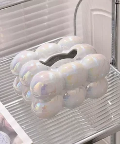 Elegant Porcelain Tissue Box – Modern Home Decor for Living Room and Bedroom