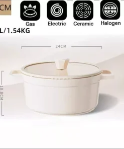 Aluminum Die-cast Non-stick Enamel Stockpot With Lid