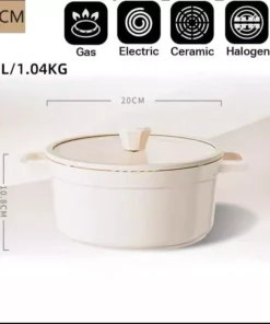 Aluminum Die-cast Non-stick Enamel Stockpot With Lid