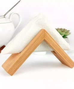 Elegant Wooden Napkin Holder – Decorative Tabletop Napkin Stand for Home & Picnic