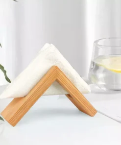 Elegant Wooden Napkin Holder – Decorative Tabletop Napkin Stand for Home & Picnic