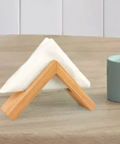 Elegant Wooden Napkin Holder – Decorative Tabletop Napkin Stand for Home & Picnic