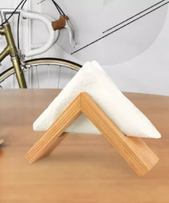 Elegant Wooden Napkin Holder – Decorative Tabletop Napkin Stand for Home & Picnic
