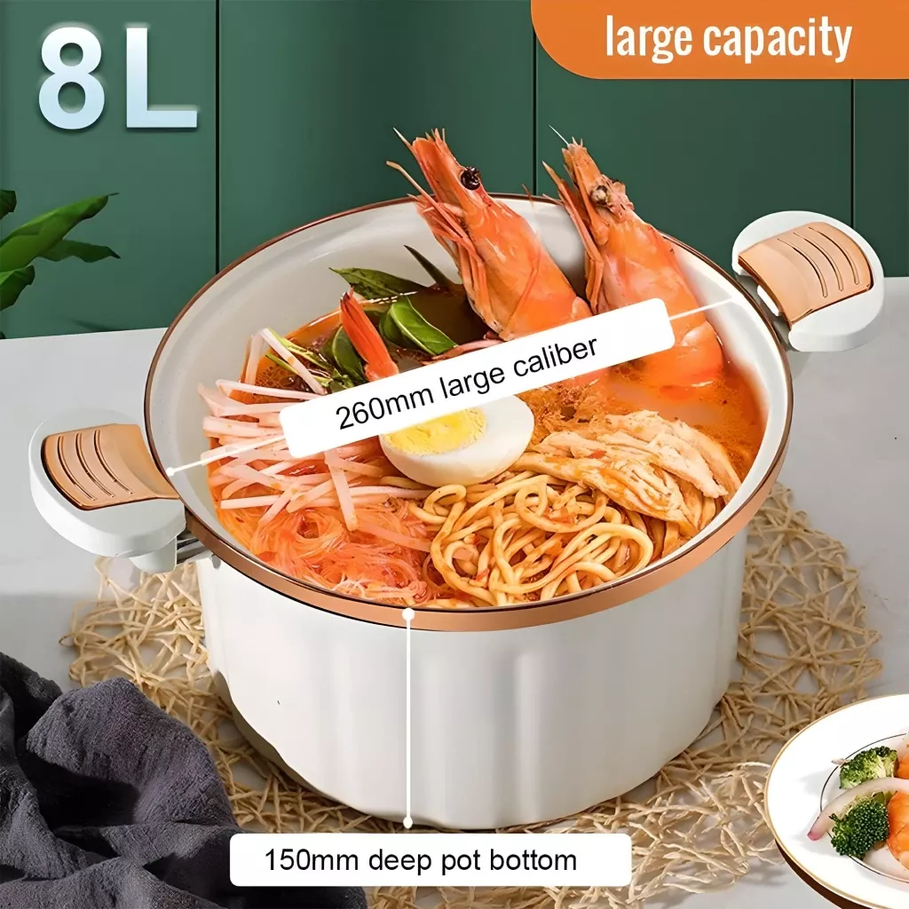 8L Multi-Functional Enamel Micro Pressure Pot