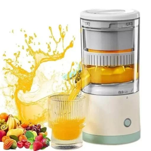 Compact USB Rechargeable Electric Juicer – Stainless Steel Blade, Multi-Fruit Capability, Easy Clean